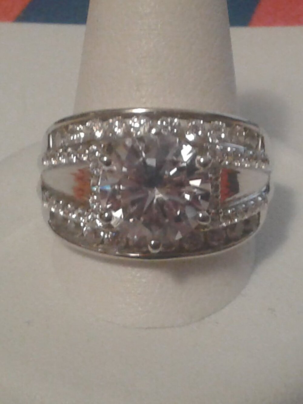 Bella Luce Platinum Plated Ring 9.14ctw. Size 10